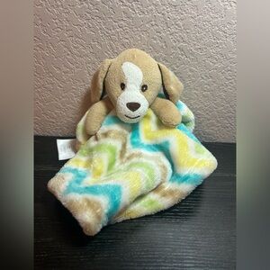 Security Blanket Little Miracles Dog Chevron Stripes Costco blue green yellow
